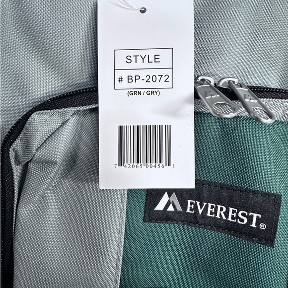 Everest Green and Gray Men's Backpack - Picture 5 of 9